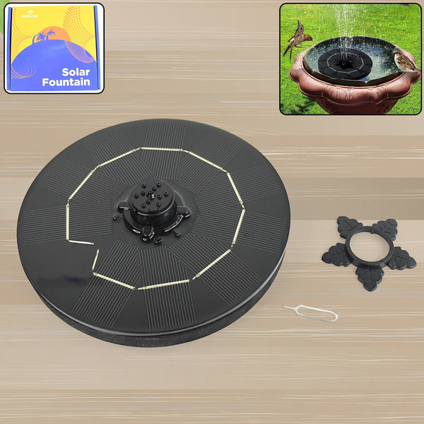 Fast Fountain by Pocket Hose - Solar-Powered - Instantly Adds a Water Feature Virtually Anywhere - 5 Spray Modes - No Installation or Batteries Required - Great for Bird Baths, Pools, Pond & More (1 Pc) the24kgal