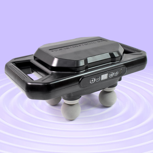 Handheld Full Body Massager 4-Head Massage Gun (1 Pc / Mix Color) the24kgal
