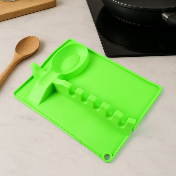 4-Slots Silicone Multifunctional Spoon Holders Fork Spatula Rack (1 Pc) the24kgal