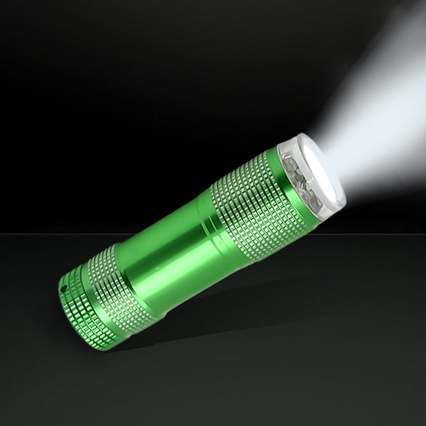 Super-Bright Mini 9 LED Bulb Pocket Torches - Small Torch Flashlight for Camping, Hiking, DIY, Travelling, Outdoors and More 3 Battery operated (Battery not included / 1 pc) the24kgal