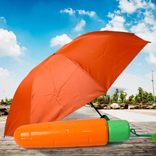 Vegetable shaped Folding Umbrella, Plastic Case Creative Fashion Folding Mini Sun Shade Rain Umbrella, Unique Umbrella, Sun & UV Protection, Cute Design (1 Pc) the24kgal
