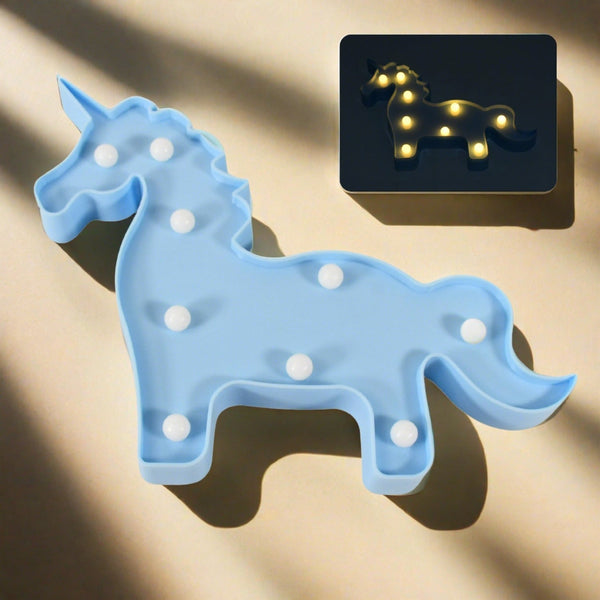 3D LED Night Light Table Lamp for Party Birthday Wedding Atmosphere, Battery Operated Decorative Light Nursery Lamp for Bedroom and Wall Decoration For Children Bedroom Wall, Light (1 Pc / Battery Not Included) the24kgal