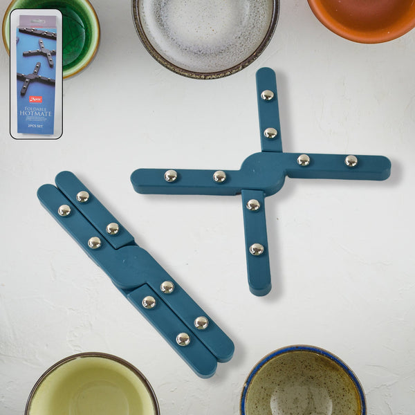 Apex Foldable Hot mate Set – 2 Pcs, Folding Pan Stand for Hot Pots the24kgal