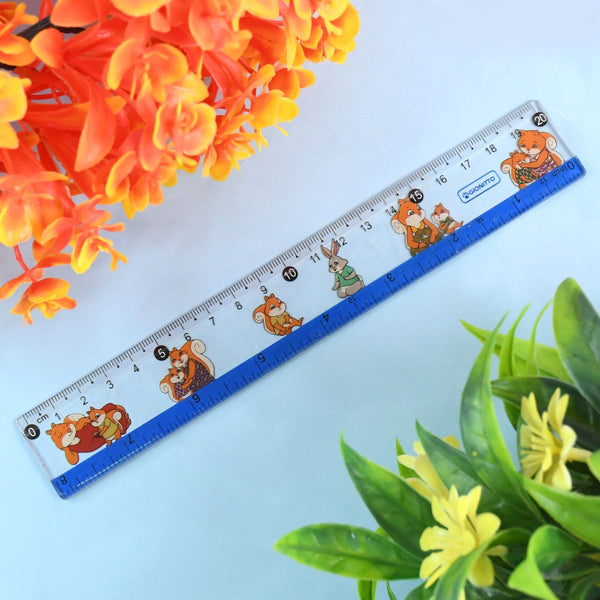 Cartoon Printed Plastic Ruler 20 cm (1 Pc) the24kgal