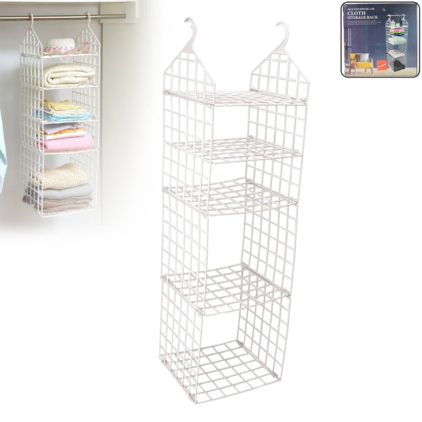 MULTIPURPOSE 5 LAYER FOLDING CLOTHES STORAGE RACKS||CLOSET FOR STUDENTS WARDROBE SHELVES SOCKS, SCARF, T-SHIRT, ETC||HANGING ORGANIZER STORAGE HOLDERS & RACKS the24kgal