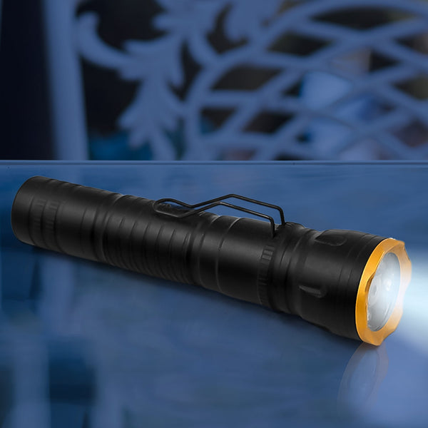 2in1 5 LED With 1 Laser Light Portable Mini Torch / Flashlight LED Powerful High Lumens Pen Light with Clip, Portable Pocket Compact Torch for Emergency A Battery operated (1 Pc / Battery not included) the24kgal
