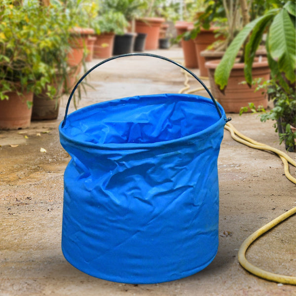 Folding Bucket, Portable, Round Bucket, Simple Bucket, With Handle, Multi-functional, For Outdoor Use, Fishing, Car Washing, Cleaning, Disaster Prevention, Portable, Lightweight, Durable (1 pc / Mix Color) the24kgal
