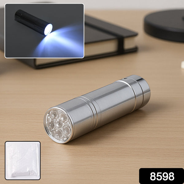 Portable Mini Torch, Super-Bright Mini 6 LED Bulb Pocket Torches - Small Keyring Torch Flashlight for Camping, Hiking, DIY, Travelling, Outdoors and More 3 Battery operated (Battery not included / 1 pc / Mix Color ) the24kgal