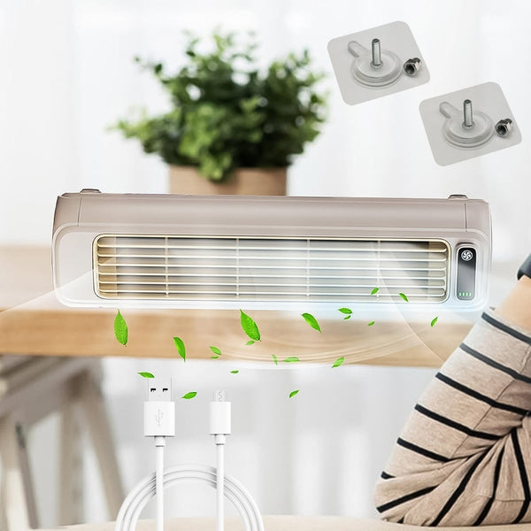 Portable Air Conditioning Cooling Fan (1 Pc / With 2 Pc Adhesive Hook) the24kgal