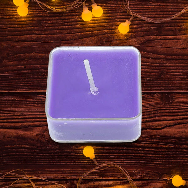 Smokeless Scented Acrylic Lavender Tealight Candles | Scented Acrylic Tealight Candle Set of 1 for Home Decoration and Celebrations | Long Burning Time Candle (1 Pc / Mix Color) the24kgal