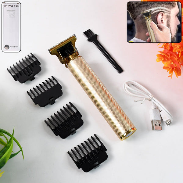 Men's Hair Trimmer & Beard Clipper with 4 Adjustable Blades & Cleaning Brush, Hair accessories the24kgal