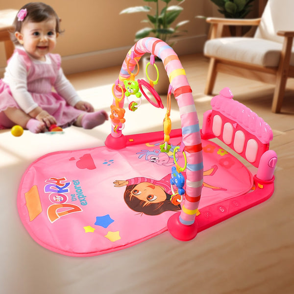 2in1 Baby Kick and Play Piano Gym Mat & Fitness Rack (1 Set) the24kgal