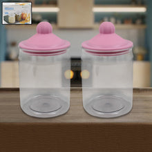 Transparent Kitchen Plastic Container/ Jar Set (2 Pcs Set / 1100 ML Approx) the24kgal