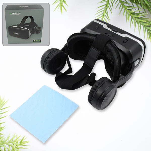3D / HD VR Glasses Virtual Reality Goggles Headset for iOS for Android Smartphone VR Goggles-For 3D VR Movies Video Games with Headphones (1 Pc) the24kgal