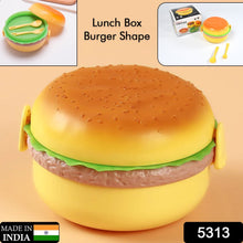 Burger Shape Lunch Box – Double Layer 1000ml Food Container with 2 Spoons for Kids the24kgal