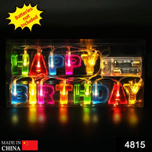 Decoratives Plastic Happy Birthday 13 LED Letter Battery Operated String Lights, Outdoor String Lights (Multicolour) the24kgal