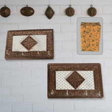 Handicraft Meenakari Wooden keyholder | Wall Hanging Key Holder Style for Your Home Decor & Gift Keys Stand for Entryway, Kitchen, Office, Bedroom Decorative Keys Organizer keyholder (2 Pc Set) the24kgal