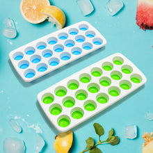 21 Cavity  Up Ice Cube Trays-Easy Release, Flexible Silicone Bottom - Stackable, BPA Free, Food Grade - for Convenient Freezer Ice Making (2 Pc Set) the24kgal