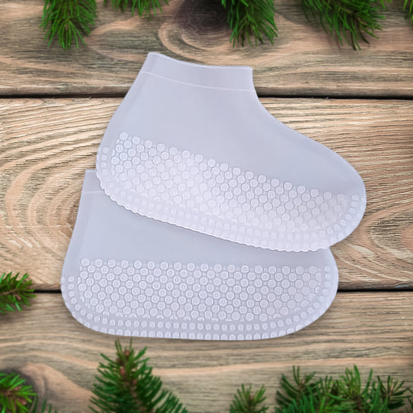 Non-Slip Silicone Rain Reusable Anti skid Waterproof Fordable Boot Shoe Cover (Large Size / 1 Pair / Mix Color) the24kgal