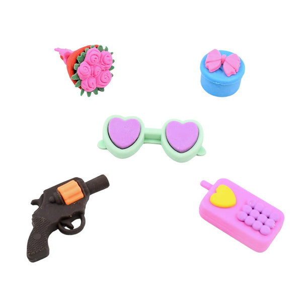 Fancy Colorful Eraser Set for Kids’ Parties & School (1 Set, Mixed Design) the24kgal