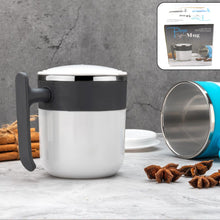 Stainless Steel Insulated Coffee/Tea Mug with Lid – Double Wall Hot Beverage Travel Cup, Milk Mug for Office & Home Use (1 Pc) the24kgal