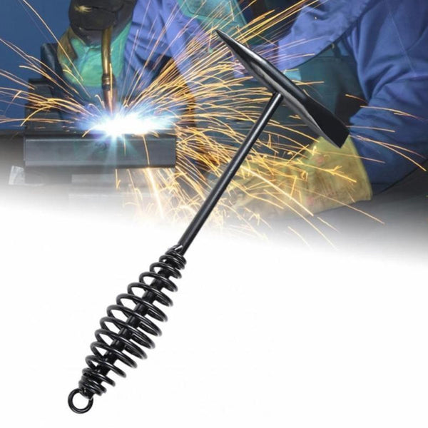 Welding Slag Removal Hammer with Coil Spring Handle | Heavy Duty Chipping Tool for Slag & Spatter Cleaning (1 Pc) the24kgal