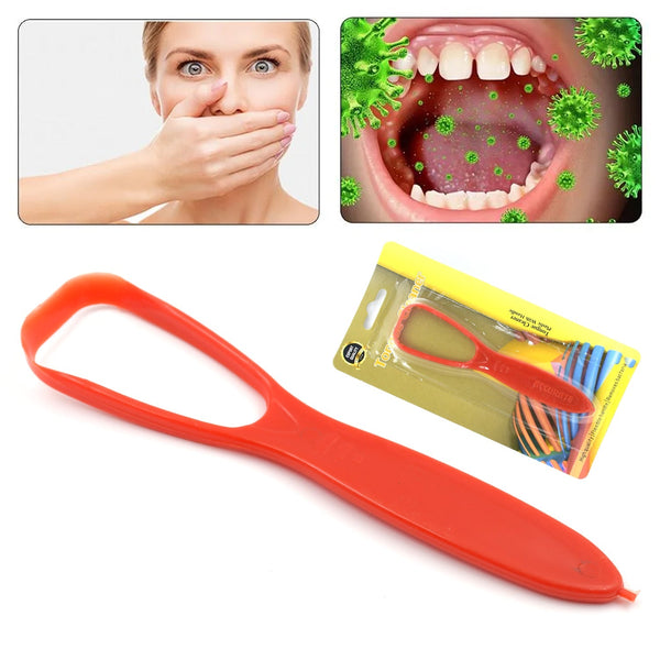 Plastic Tongue Cleaner For Kids & Adults | Tongue Scraper For Bad Breath, Maintain Oral Hygiene for Daily Use | for Fresh Breath & Bacteria Removal | Improved Taste Plastic With Handle Tongue Cleaner (1 Pc ) the24kgal
