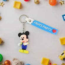 Cute Cartoon Silicone 3D Key Chain with Metal Hook & Strap (Pack of 1) the24kgal