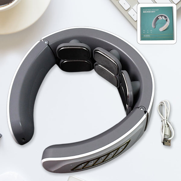 6 Heads Smart Electric Neck and Back Pulse Massager Wireless (1 Pc) the24kgal