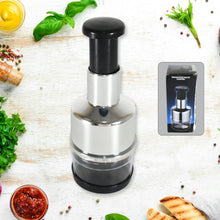 Food Cutter, Multifunctional Stainless Steel Blade Onion Cutter Food Vegetable Cutting Tool Home Kitchen Accessory, Vegetable Onions Garlic Nuts Salads Hand Chopper Kitchen the24kgal