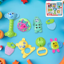 Kinder Rattles Classic Store Plastic Non-Toxic Shake and Grab Ball Baby Rattles & Teethers (8 Pcs Set) the24kgal