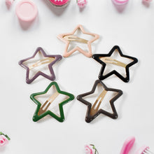 Metal Printed Star Shape Hair Clips (5 Pcs Set) the24kgal