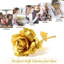 Luxury Decorative Gold Plated Artificial Golden Rose with Premium Box the24kgal