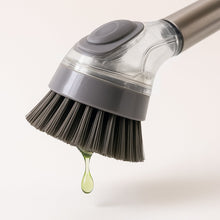 Cleaning Brushes Set, Scrub Brush Bathroom Brush, Long Handle Liquid Dispenser Pot Washing Brush the24kgal