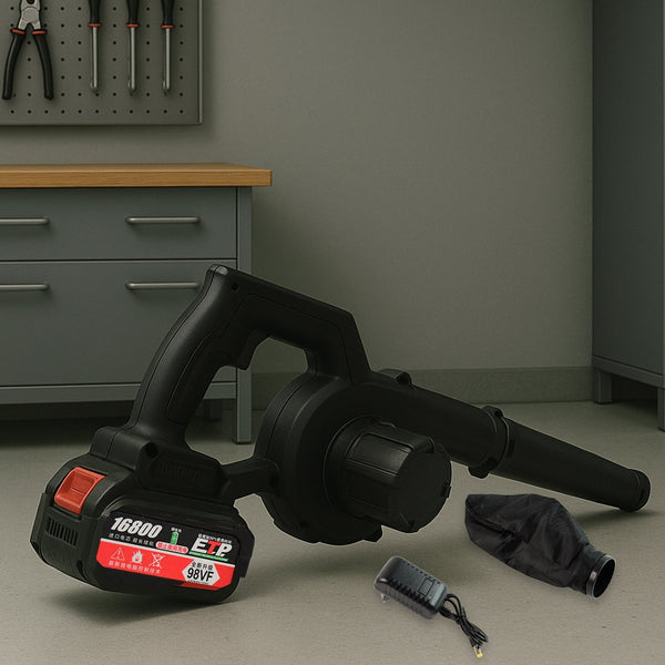 Multi-Purpose Home and Garden Air Blower Kit with Collection Bag for Easy Cleaning the24kgal
