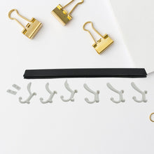 Wall Door Hook Rail | 6 Hook Hanger for Clothes & Hats | With Eco-Friendly Adhesive the24kgal