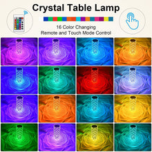 Crystal Touch Night Light for Bedroom Decor (16 Colors, Remote, USB) the24kgal