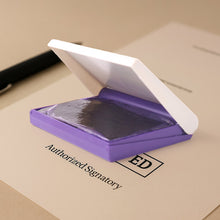 Yashu Plastic Stamp Pad Violet Ink, Quick-Dry Refillable Pad (1 Pc) the24kgal