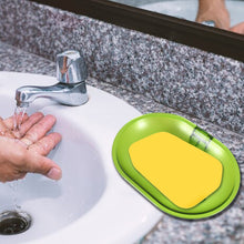 Plastic Soap Dish Holder for Bathroom Shower Wall Mounted Self Adhesive Soap Holder Saver Tray-Plastic Sponge Holder for Kitchen Storage Rack Soap Box, Bathroom ,Sabudani the24kgal