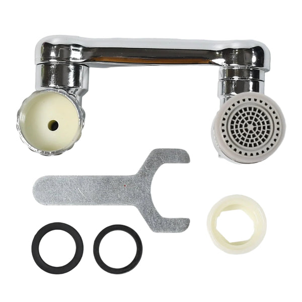 Splash Faucet Filter – 180° Rotating Sprayer, Double O-Ring, Movable Water-Saving Sink Aerator Extender (Loose) the24kgal