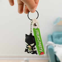Cute Cartoon Silicone 3D Key Chain with Metal Hook & Strap (Pack of 1) the24kgal