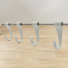 Stainless Steel Utensil Hanger Rail Nail Free Wall Mount with 2 Magic Stickers & 6 Plastic Hooks For Kitchen the24kgal