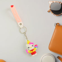 Cute Cartoon Silicone 3D Key Chain with Metal Hook & Strap (Pack of 1) the24kgal