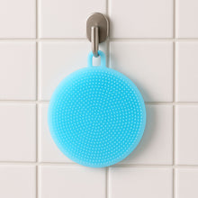Sky Blue Silicone Dish Scrubber Sponge Mildew Free, Non Stick, Heat Resistant the24kgal