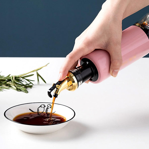 Olive Oil Dispenser – Leakproof Glass Bottle with Non-Drip Spout for Kitchen & Cooking (300 ML) the24kgal