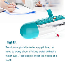 Multi-Use Pill & Water Bottle for Travel (600 Ml, Mix Color) the24kgal