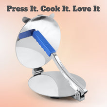 PURI PRESS MAKER - STAINLESS STEEL PURI MAKER PRESS MACHINE - ROTI CHAPATI PRESSER FOR HOME -KHAKHRA- PURI MAKER PRESS MACHINE WITH HANDLE, MANUAL PURI MAKER (MEDIUM) the24kgal