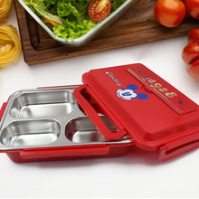 Cartoon Printed 4 Compartment Insulated Lunch Box Stainless Steel |Tiffin Box for Boys, Girls, School & Office Men for Microwave  Freezer Safe Adult Children Food Container (1 Pc) the24kgal