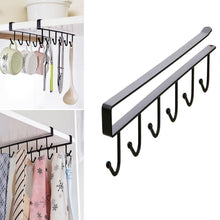 Metal Multifunctional Cabinet Storage Organize 6 Hook Rack For Hanging (1 Pc / Big) the24kgal