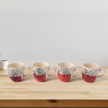 Healthy Choice Set Of 4pc Ceramic Cup And 4pc Glass Bowl With Plastic Plate (9 Pcs Set) the24kgal